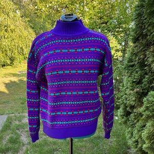 Vintage Purple Striped Sweater